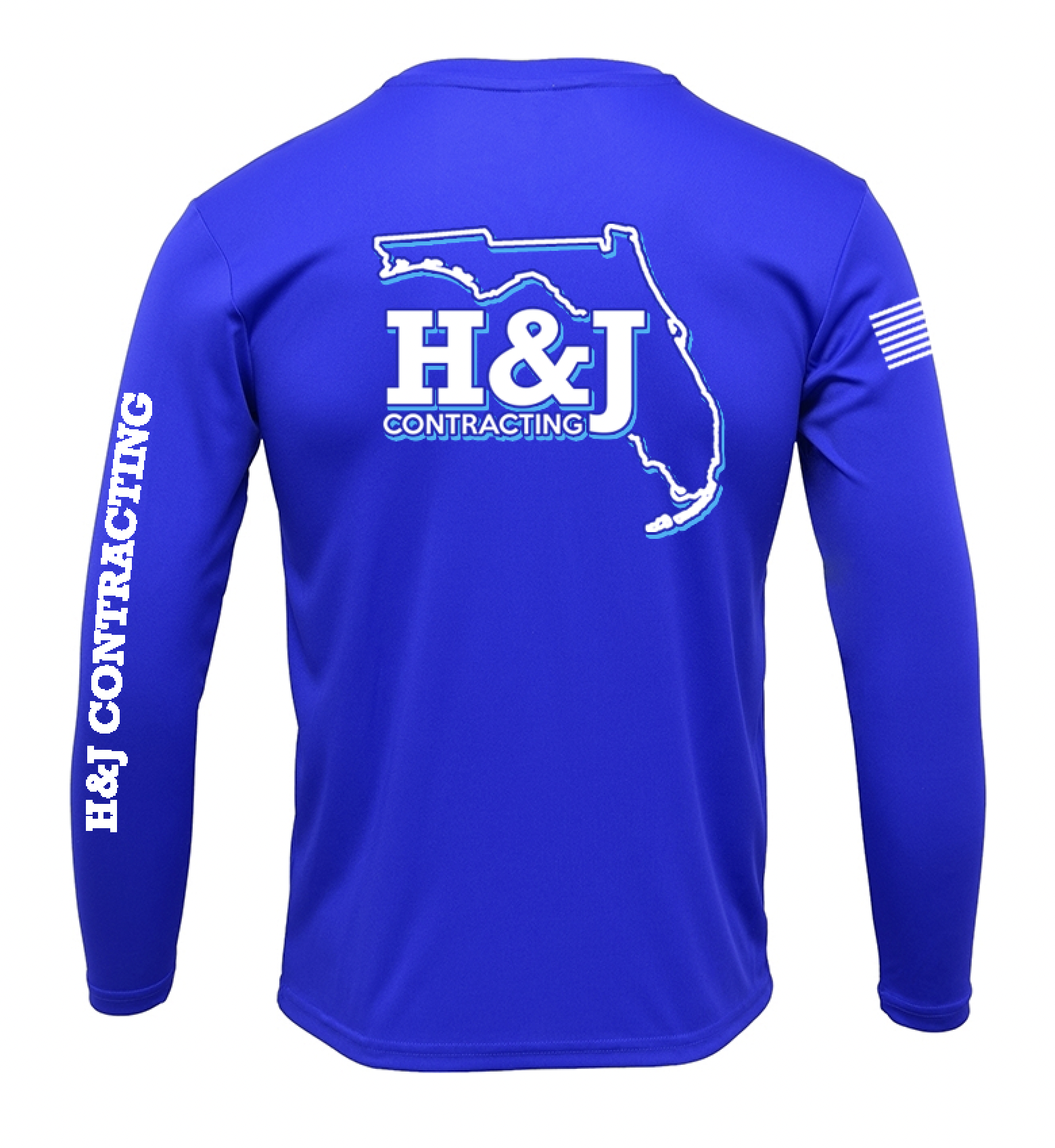 FLORIDA H&J Contracting- Royal Blue Long Sleeve Dry Fit